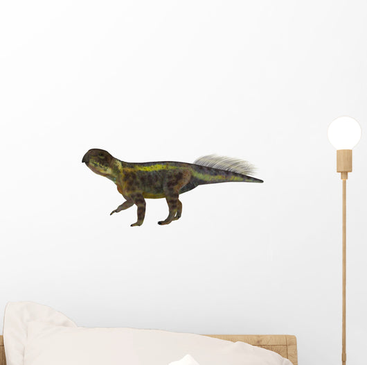 Psittacosaurus Dinosaur White Wall Decal