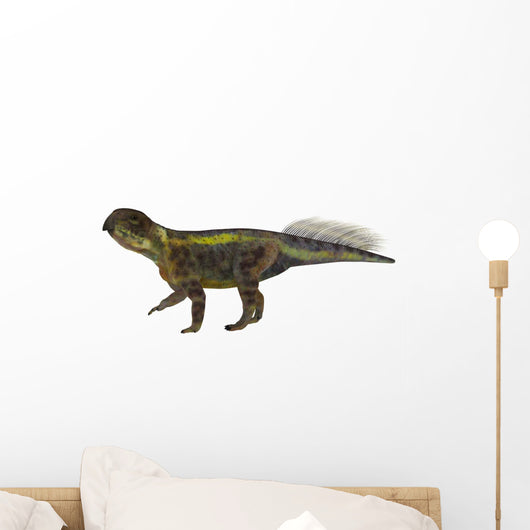 Psittacosaurus Dinosaur White Wall Decal