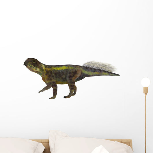 Psittacosaurus Dinosaur White Wall Decal