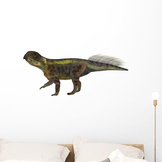 Psittacosaurus Dinosaur White Wall Decal