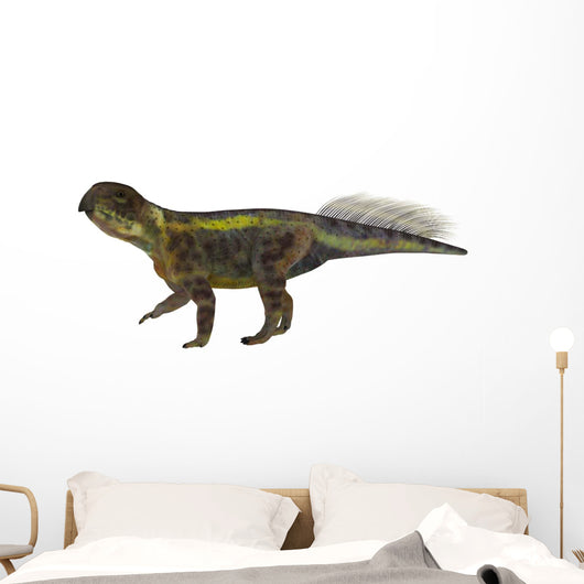 Psittacosaurus Dinosaur White Wall Decal