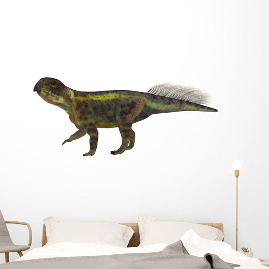 Psittacosaurus Dinosaur White Wall Decal