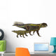 Adult Psittacosaurus Dinosaur with Wall Decal Design 2