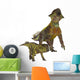 Adult Psittacosaurus Dinosaur with Wall Decal Design 1