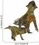 Adult Psittacosaurus Dinosaur with Wall Decal Design 1