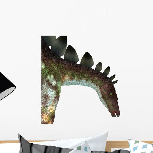 Stegosaurus Dinosaur Head Wall Decal