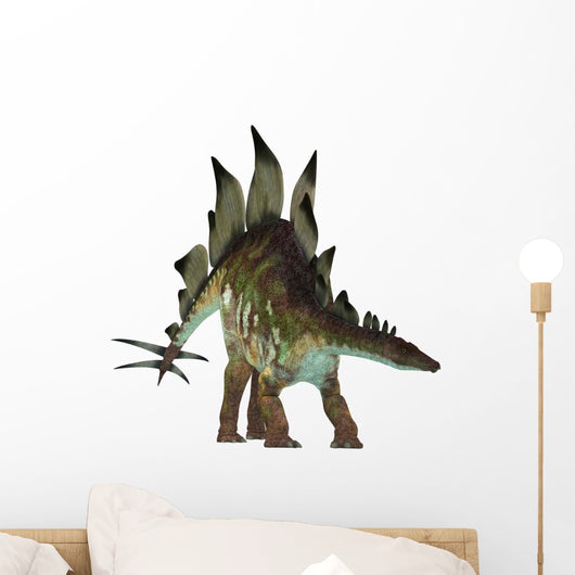 Stegosaurus Dinosaur White Wall Decal