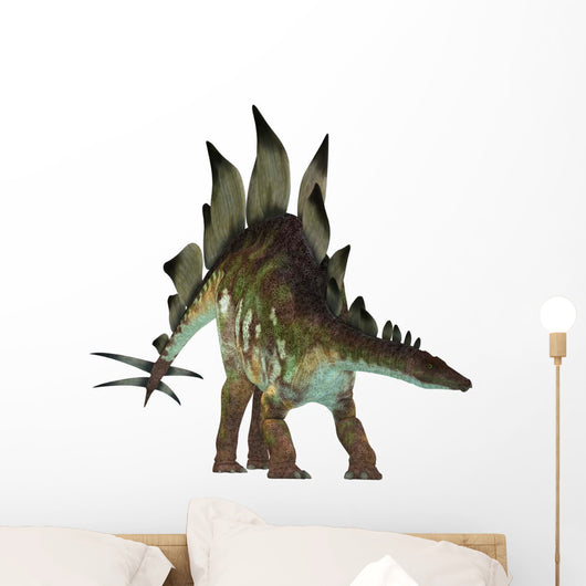 Stegosaurus Dinosaur White Wall Decal