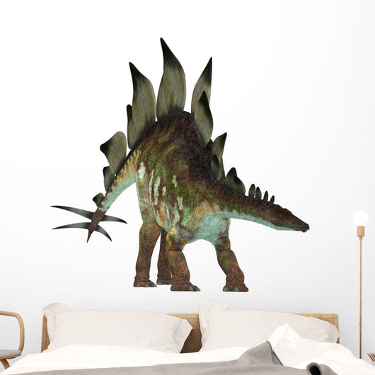 Stegosaurus Dinosaur White Wall Decal
