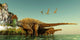 Ampelosaurus Dinosaurs Eating Underwater Wall Decal
