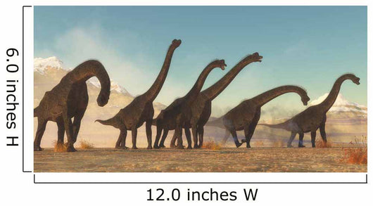 Brachiosaurus Dinosaur Herd Moving Wall Decal