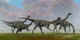 Flock Gallimimus Dinosaur Reptiles Wall Decal