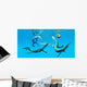Mesosaurus Reptiles Chase after Wall Decal