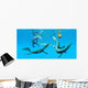 Mesosaurus Reptiles Chase after Wall Decal