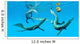 Mesosaurus Reptiles Chase after Wall Decal