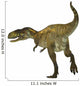 Abelisaurus Dinosaur Rear White Wall Decal