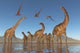 Herd Argentinosaurus and Deinocheirus Wall Decal