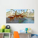 Diplodocus Dinosaurs Drink from Wall Decal
