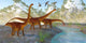 Diplodocus Dinosaurs Drink from Wall Decal