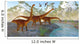 Diplodocus Dinosaurs Drink from Wall Decal