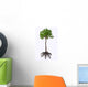 Extinct Glossopteris Plant White Wall Decal