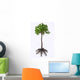 Extinct Glossopteris Plant White Wall Decal