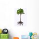 Extinct Glossopteris Plant White Wall Decal