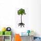 Extinct Glossopteris Plant White Wall Decal