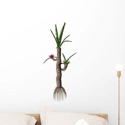 Prehistoric Williamsonia Plant from Wall Decal shown on a wall