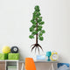 Wollemia Coniferous Tree White Wall Decal