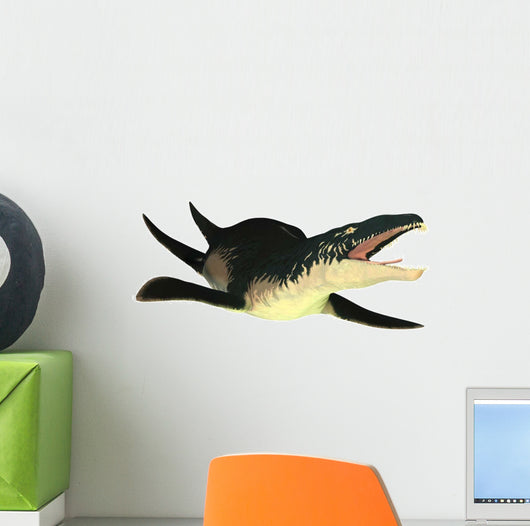 Extinct Liopleurodon Reptile White Wall Decal