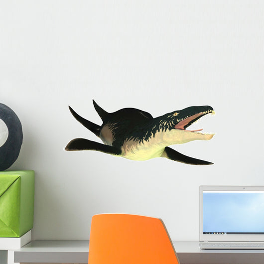 Extinct Liopleurodon Reptile White Wall Decal