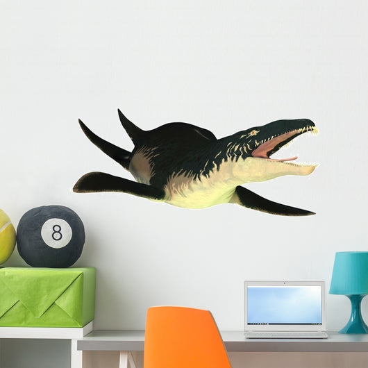 Extinct Liopleurodon Reptile White Wall Decal