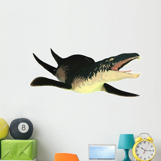 Extinct Liopleurodon Reptile White Wall Decal