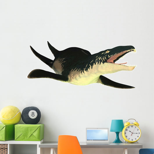 Extinct Liopleurodon Reptile White Wall Decal