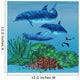 Three Dolphins Swim around Wall Decal Design 1
