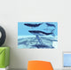 Humpback Whales Swim Together Wall Decal