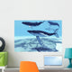 Humpback Whales Swim Together Wall Decal
