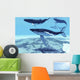 Humpback Whales Swim Together Wall Decal