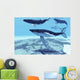 Humpback Whales Swim Together Wall Decal