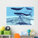 Humpback Whales Swim Together Wall Decal