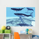 Humpback Whales Swim Together Wall Decal