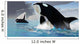 Whales Burst from Ocean Wall Decal