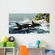 Two Killer Whales Swim Wall Decal