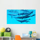 Group Humpback Whales Swimming Wall Decal