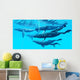 Group Humpback Whales Swimming Wall Decal