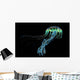 Iridescent Blue Jellyfish with Wall Decal