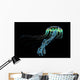 Iridescent Blue Jellyfish with Wall Decal