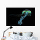 Iridescent Blue Jellyfish with Wall Decal
