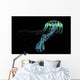 Iridescent Blue Jellyfish with Wall Decal